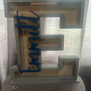Decorative Letter 'E' Piggybank